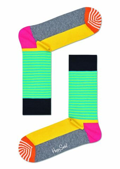 Носки унисекс Half Stripe Sock с полосками (Размер: 25) (Цвет: разноцветный)