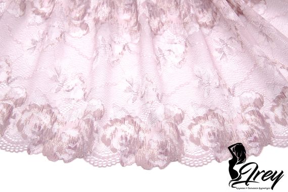 03-254 Кружево эластичное 22 см, акварель, кофейная роза