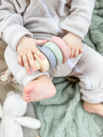 Велюровый комбинезон Mjölk White Sand, на манжетах