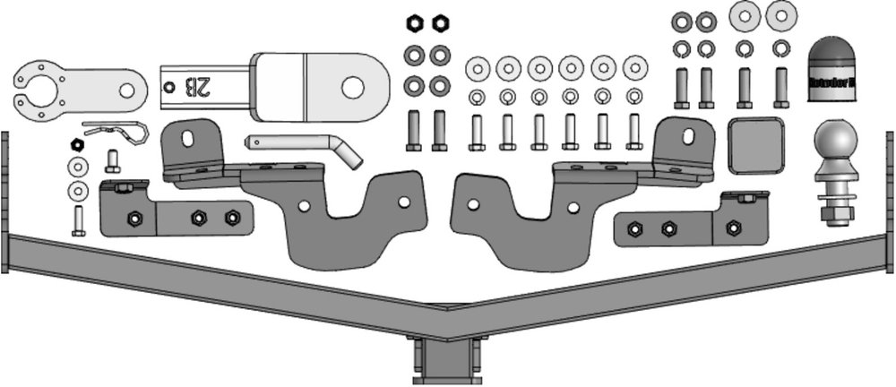 Фаркоп Motodor для Chery Tiggo 9 2024- (оцинк. Шар) арт.99025-E