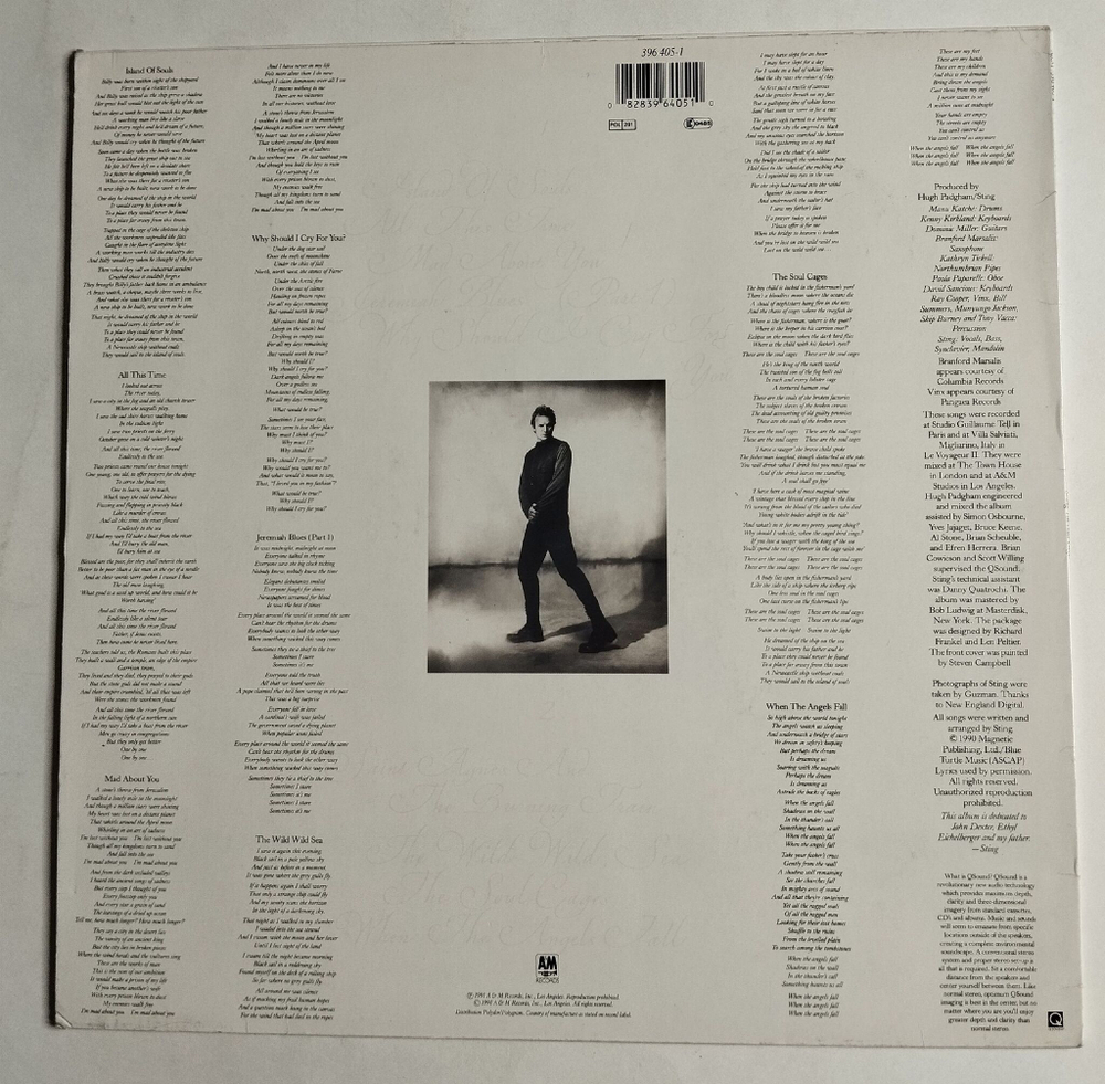 Винтажная виниловая пластинка LP Sting The Soul Cages (Spain 1991)