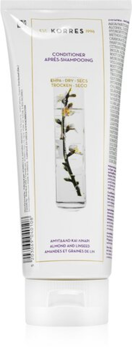 Korres Almond & Linseed - кондиционер для сухих и ломких волос /   200  ml  / GTIN 5203069040108