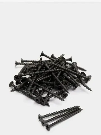 Саморезы черные 3,5х51 мм шурупы по дереву, гипсокартону 100шт