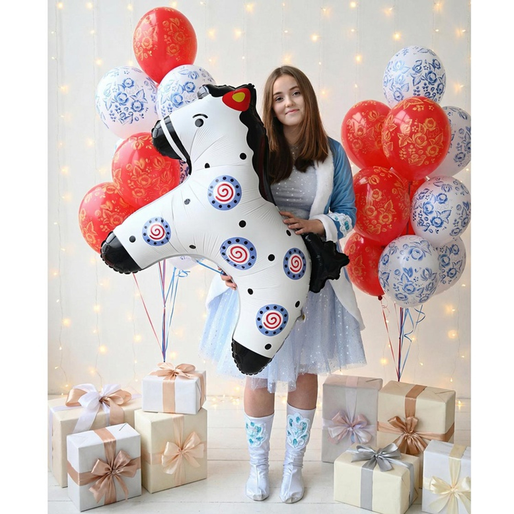 Фигура "Лошадка дымковские узоры"