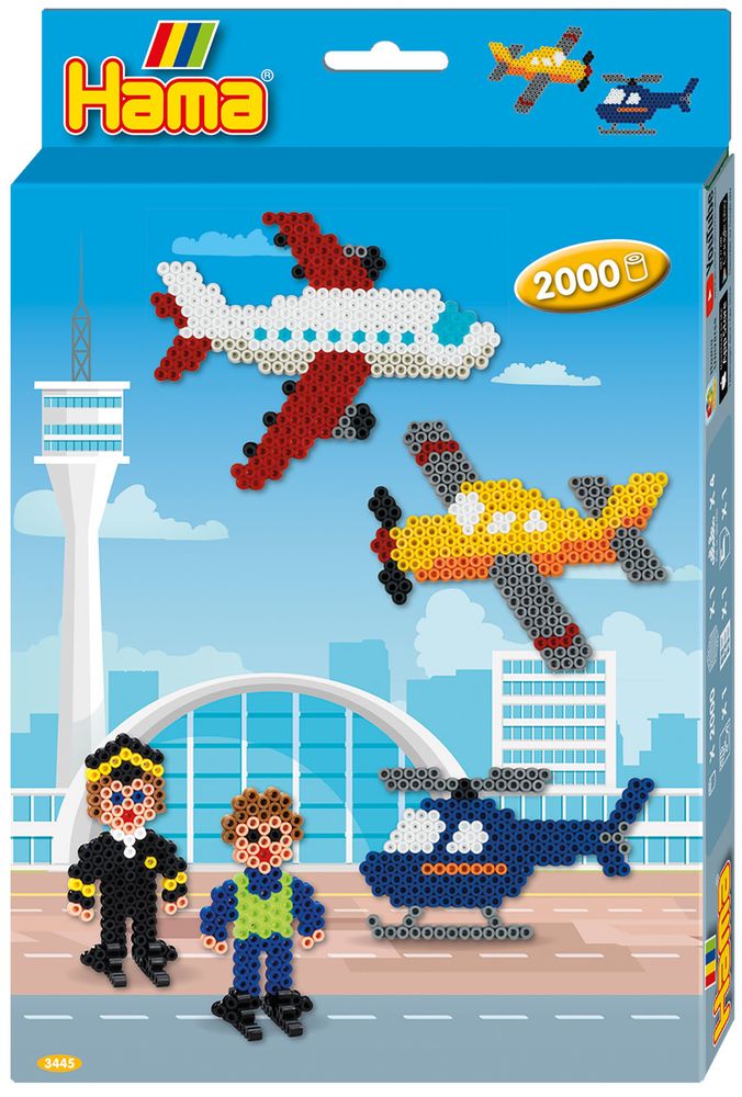 Hama Набор термомозаики Midi 2000 шт + Аэропорт (3445)