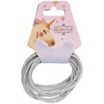 Резинки для волос 12шт «ЕЖЕВИКА», цвет серебро, d-5,5см (подвес Единорог)