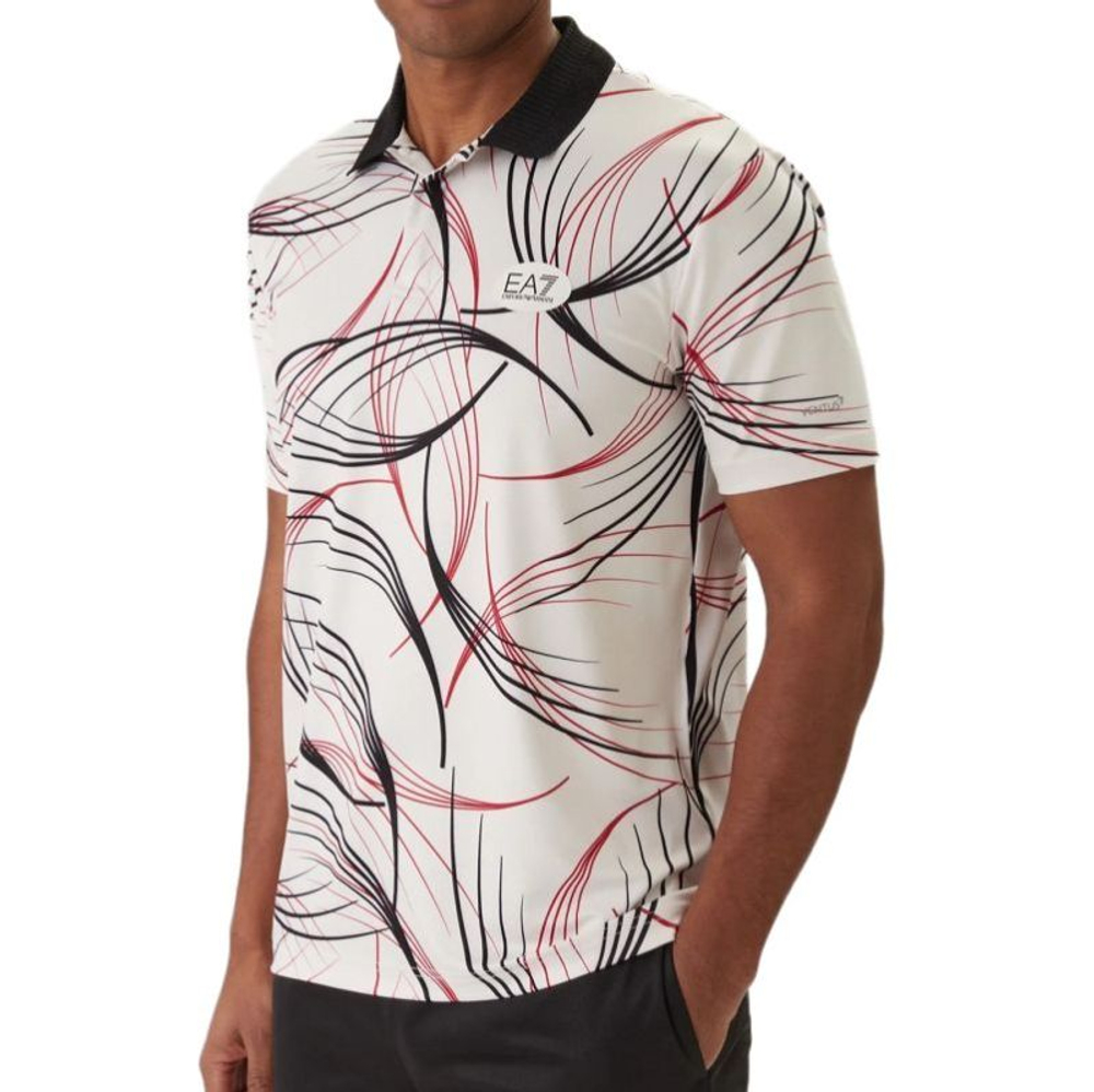Теннисное поло EA7 Tennis Pro Shirt In Ventus7 - fancy white