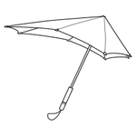 Зонт-трость senz° original shiny silver