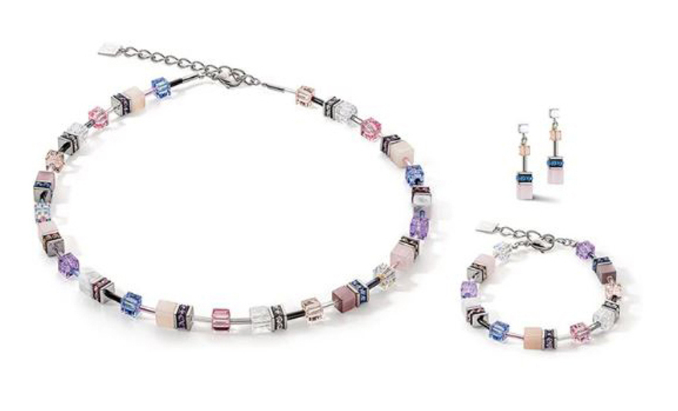 Серьги-пусеты Coeur de Lion Lilac-Blue 4905/21-0839 цвет голубой, фиолетовый, серебряный