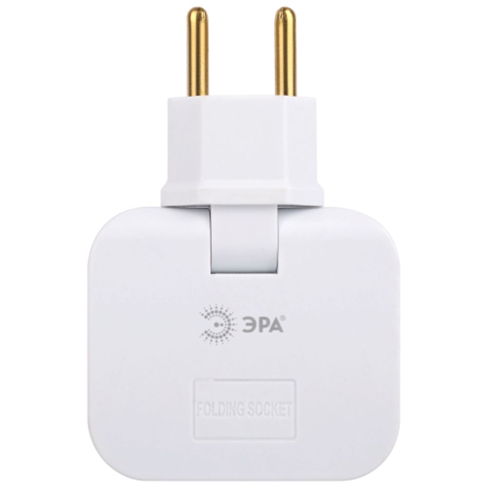 Разветвитель электрический ЭРА SPF-3-FL поворотный на 3 розетки 10А белый