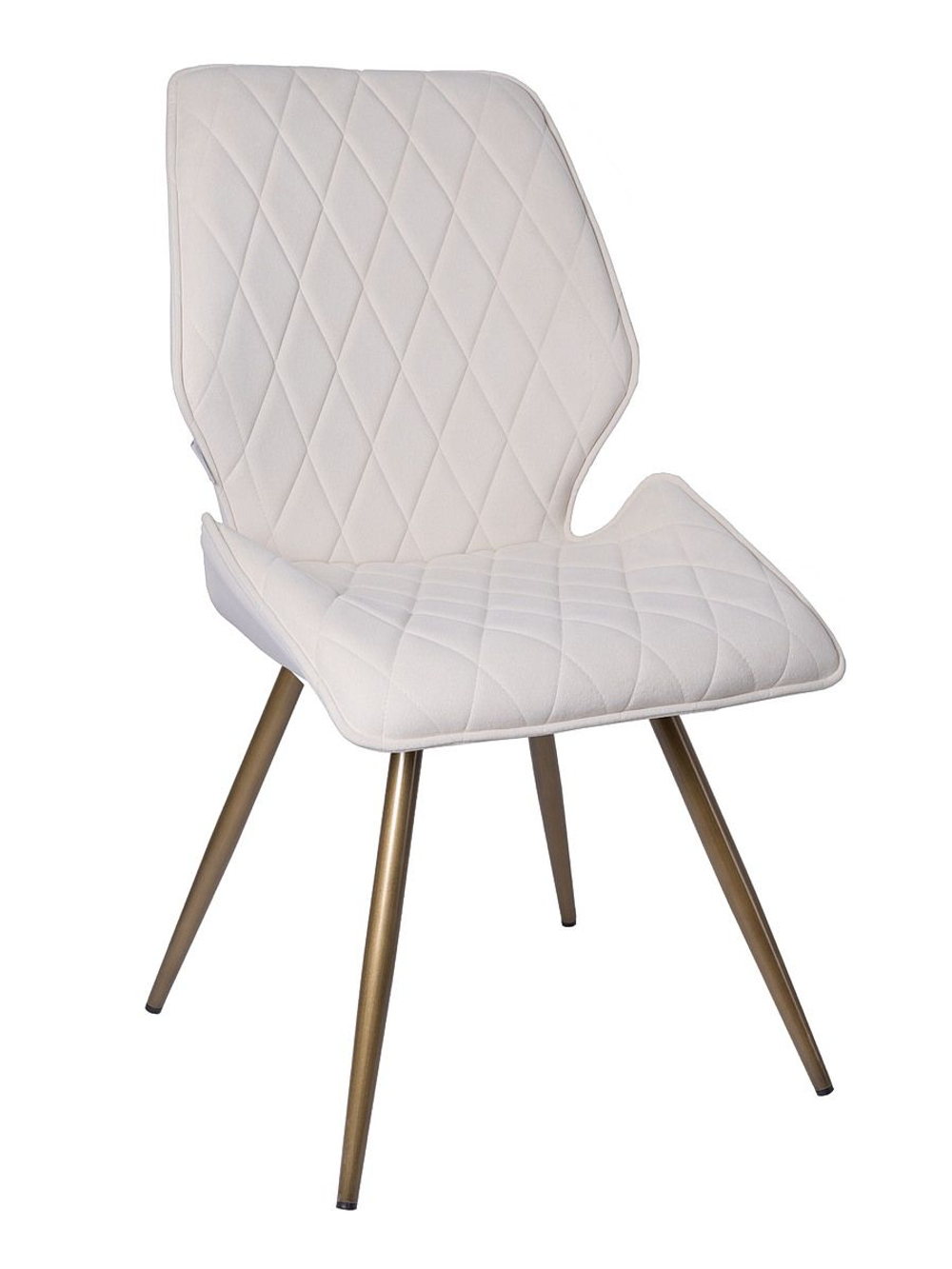 Стул LA ALTA OSTIN 180 велюр ванильный, каркас круглый бронза