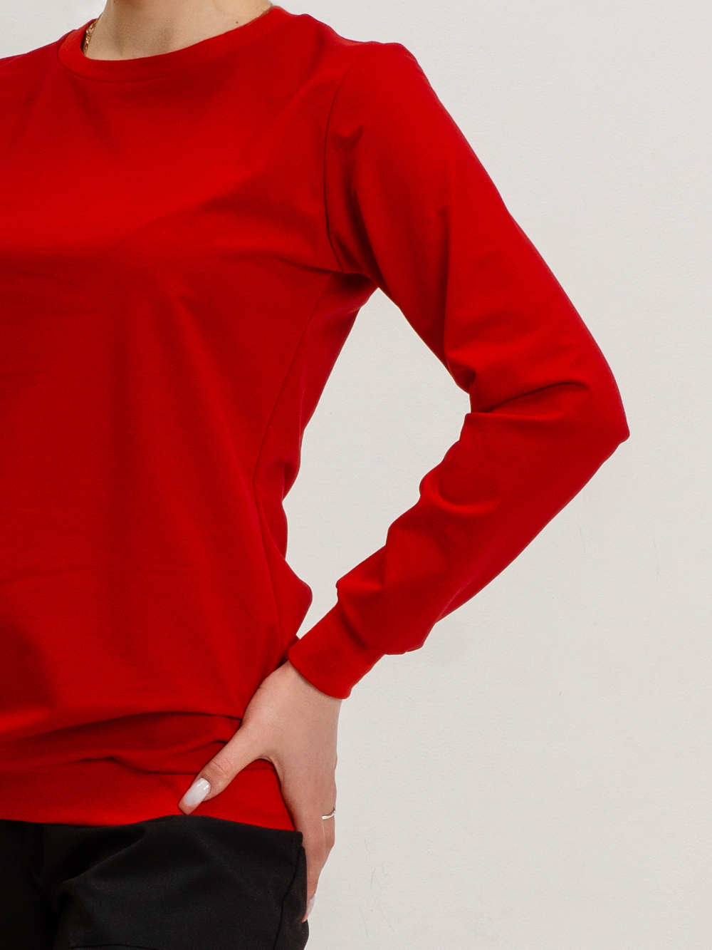 Толстовка свитшот красная "Калина"