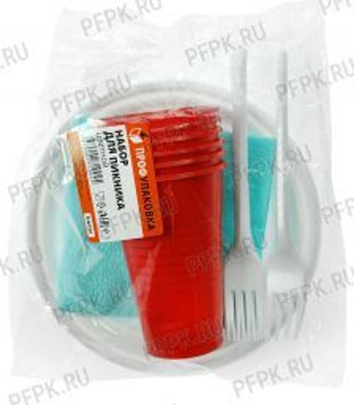 Набор для пикника, 6 персон, ЦВЕТНОЙ (малый) ( 6486)