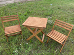 Набор мебели раскладной Дятел  арт.G-001-OAK, G-СH-001-OAK бежевый,  3 уп (1 уп Стол; 2 уп Стул)