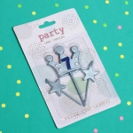 Свечи для торта Цифра Король желаний «7», голубой