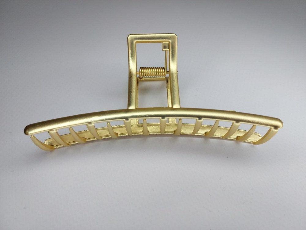 Заколка Краб. Модерн. Усиленная. Металлическая. Для прически хвост. Для всех типов волос. Цвет золото