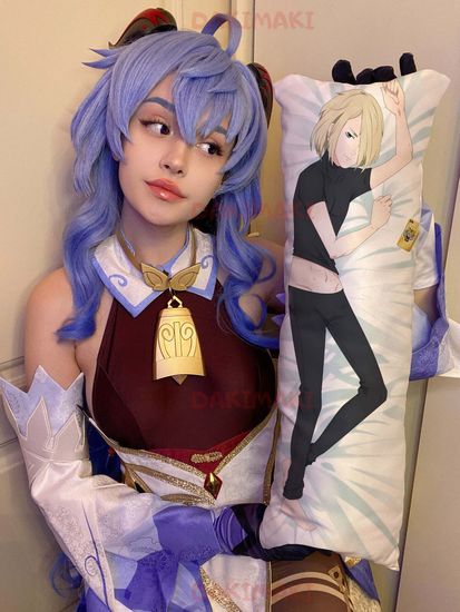 Мини дакимакура Юрий Плисецкий из Юри на льду арт. M0259, 60х20 см