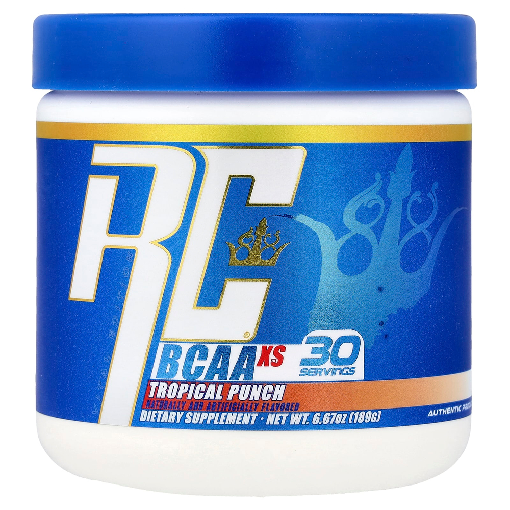 Ronnie Coleman, Vital Edition, BCAA XS, добавка со вкусом тропического пунша, 189 г (6,67 унции)