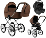 Детская коляска Roan Bass Next Classic d14 2.0 3 в 1 с автокреслом Pituso Baesa Pro Black BSNC/91/2 Mocha Mousse/Black/руч.Cappuccino