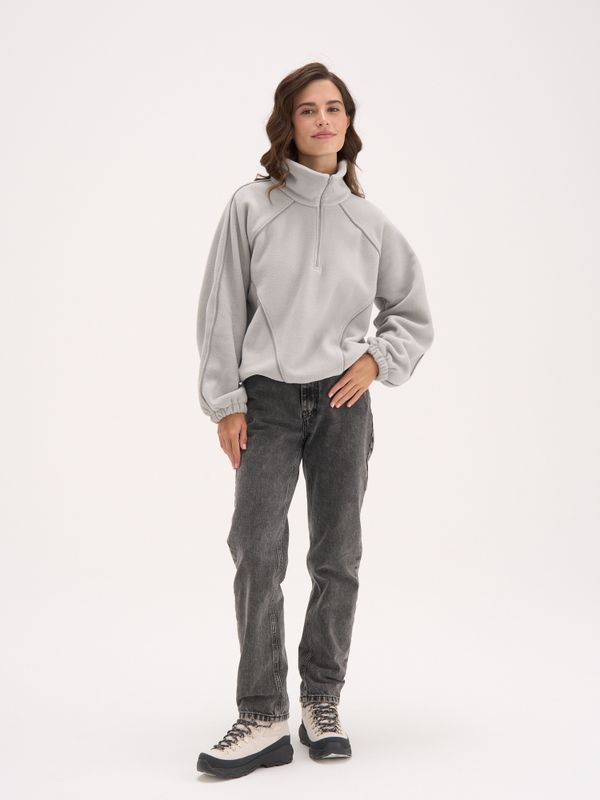 Олимпийка с контрастными окантовками и утяжкой 