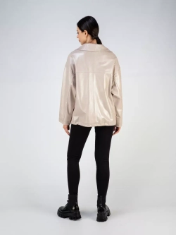 Кожаная куртка демисезонная оверсайз