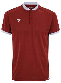 Детская теннисная футболка Tecnifibre Team Mesh Polo - cardinal
