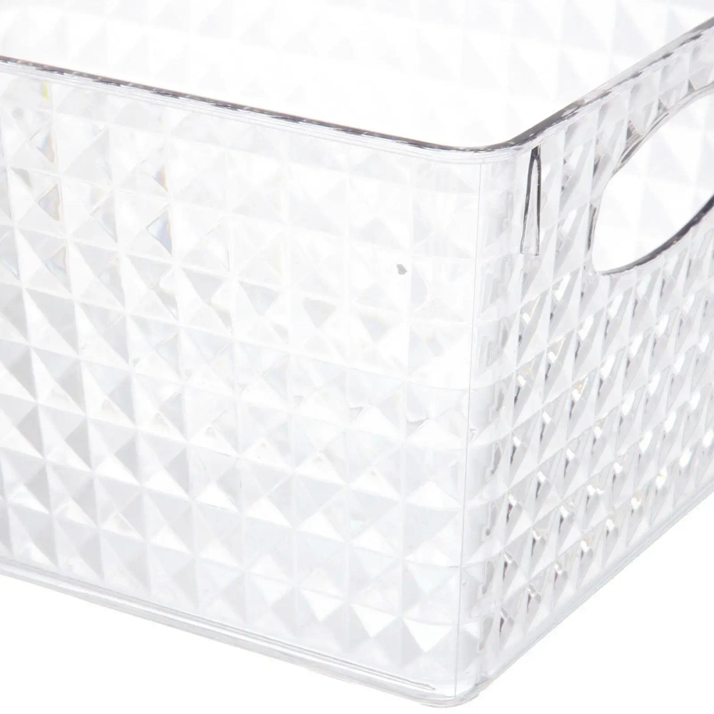 Корзина - органайзер для хранения «СКРЭДДИ», прозрачная, 28.2*19.6*15.5см (пластик АВС)