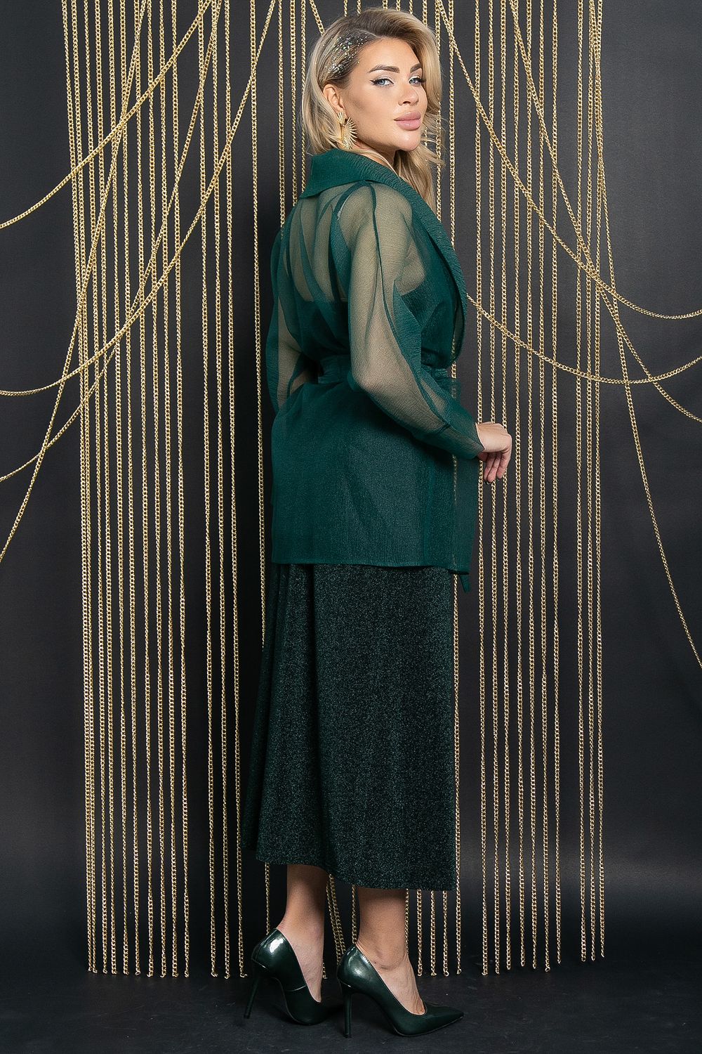 Костюм Случайная встреча (зеленый) К11723 LT Collection