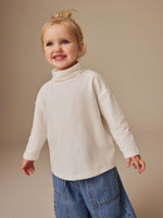 Лонгслив с воротником для девчоки Next E13-661, Кремовый