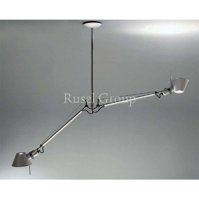 Подвесной светильник Artemide TOLOMEO SOSPENSIONE due bracci alluminio