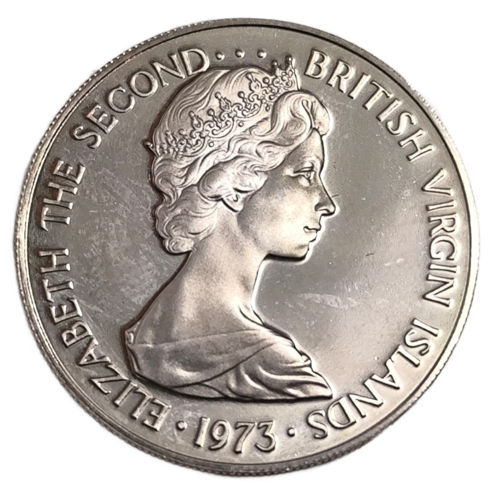Монета 25 центов (cents) 1973 год Великобритания