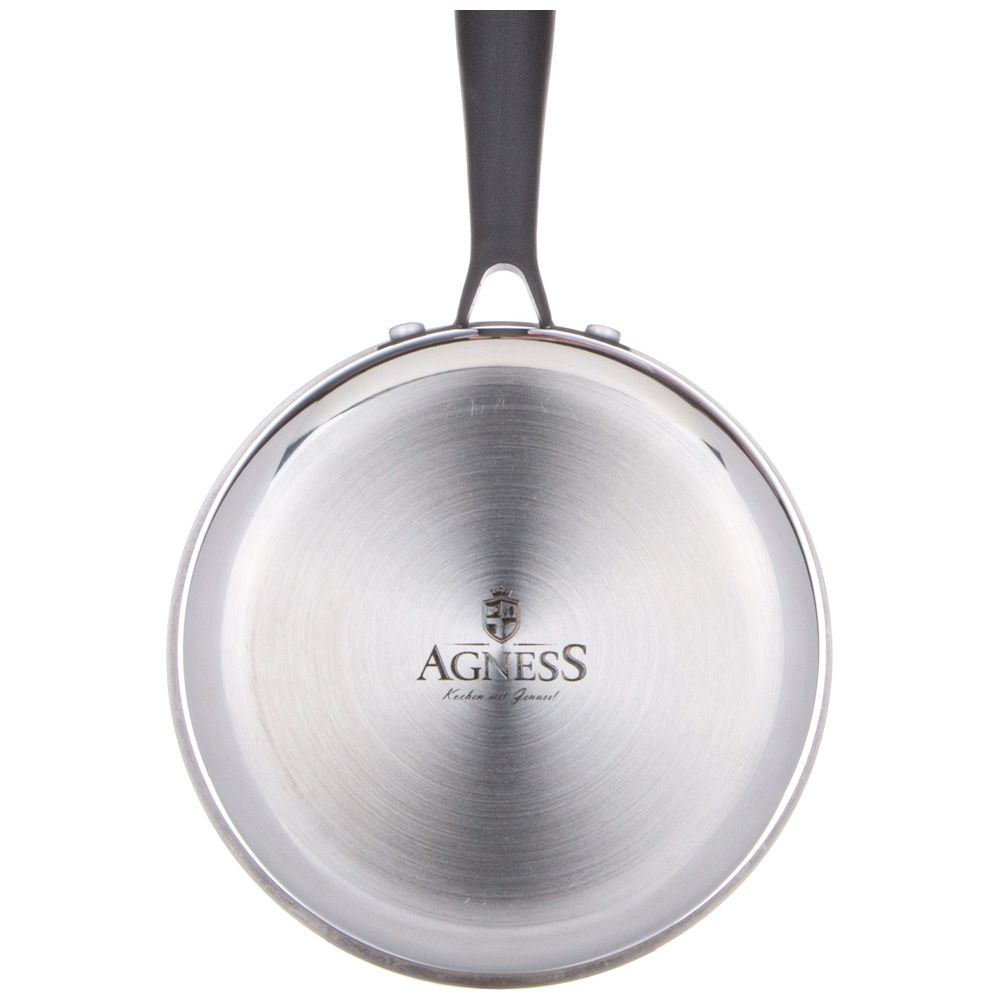 КОВШ С КРЫШКОЙ 1,4Л "IRON CHEF" AGNESS 16*7,5СМ ТЕХНОЛОГИЯ 3-PLY, НЕРЖ.СТАЛЬ 18/10