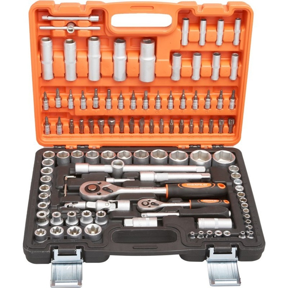 Набор инструмента MAXPILER MXT-108-SET (108 предметов, 1/2" и 1/4", CrV)   MXT-108-SET