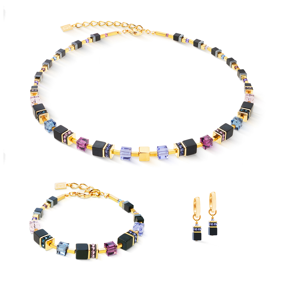 Серьги Coeur de Lion Black-Purple 3043/21-1308