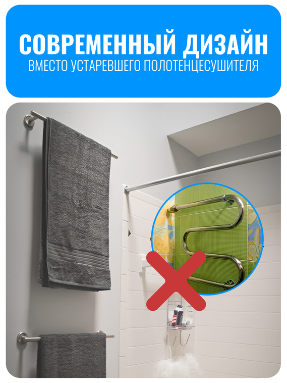 Полотенцесушитель встраиваемый Smart Aura электрический (кабель 11 м)