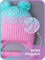 Шапка для девочки осенняя вязаная и снуд