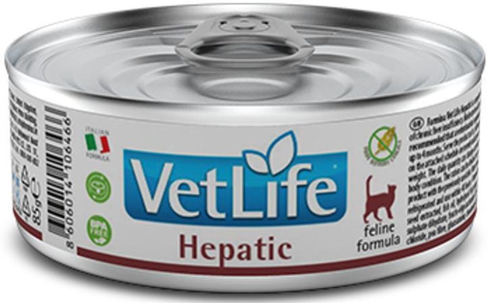 Farmina VetLife 85г. конс. Hepatic для кошек, при заболеваниях печени