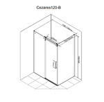 Душевое ограждение Ceruttispa ЧЕЗАС (CEZA'S) 120B (90x120x195)