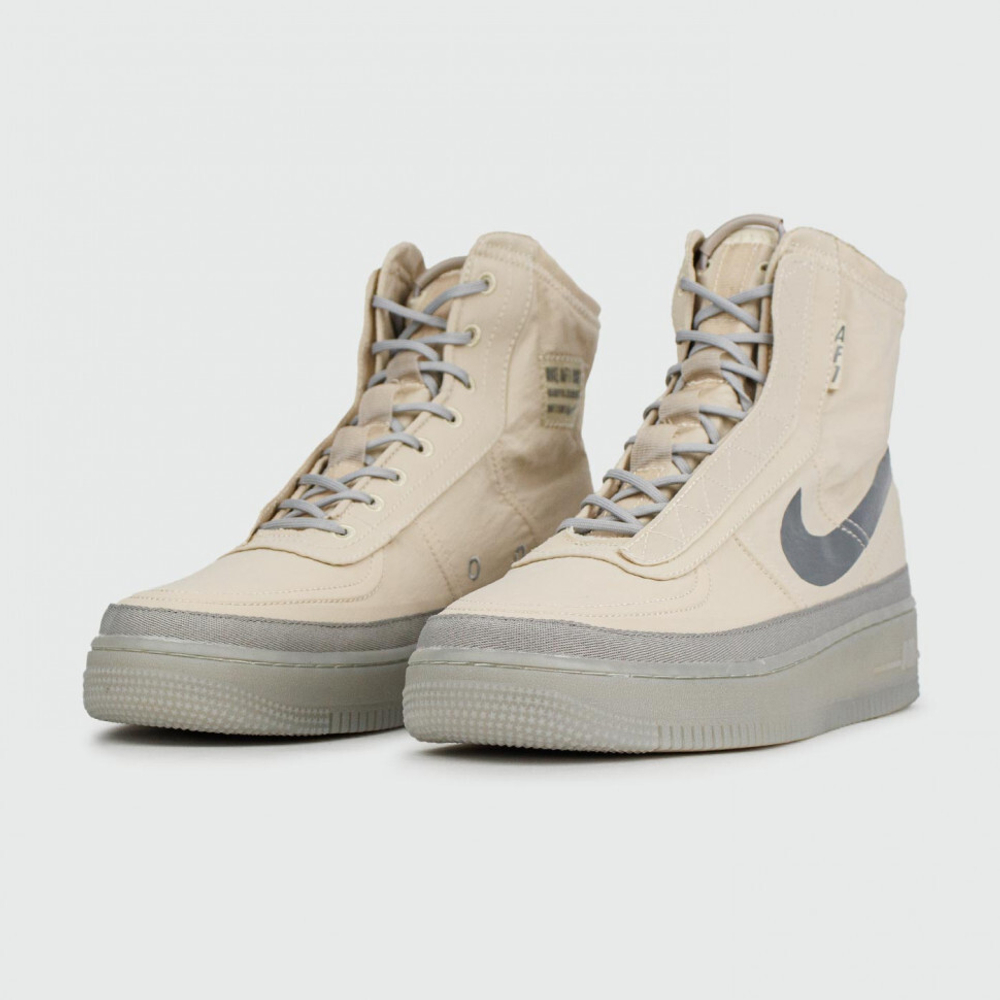 кроссовки Nike Air Force 1 Shell Beige / Grey Wmns BQ6096-002