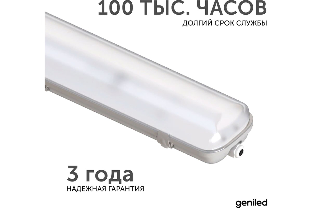Светильник Geniled ЛСП Basic (аналог 2x18) 600 IP65 30Вт 4000К Матовый