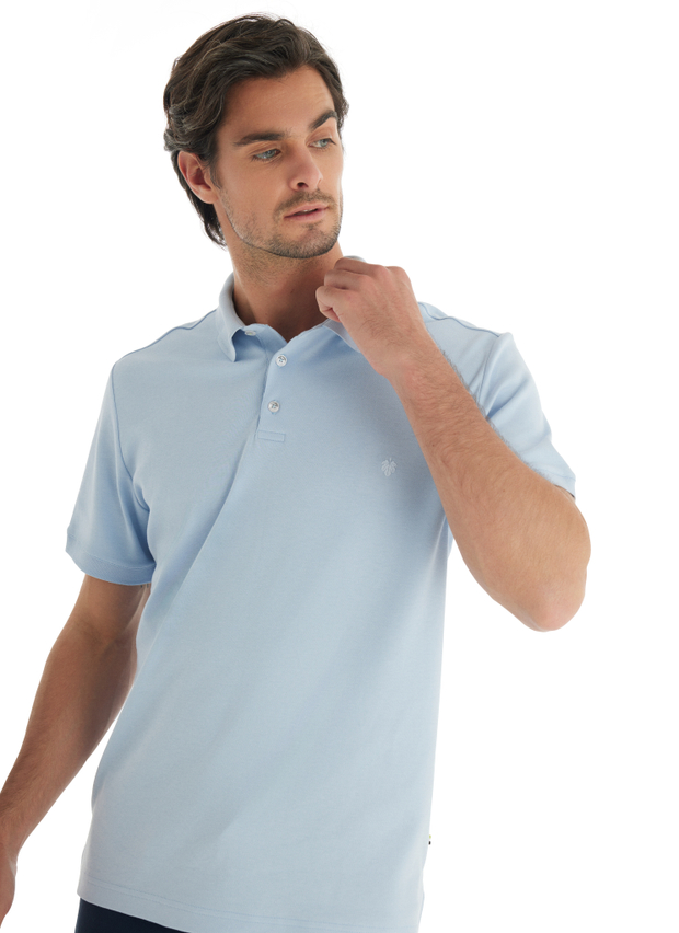 Футболка поло мужское Loungewear Tops голубой