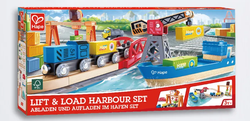 Детская деревянная Железная дорога "Подъемно-погрузочная гавань"