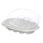 Мыльница открытая двухсекционная белая