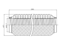 Гофра глушителя 45x280 мм InterLock UNIO EXP-45280L