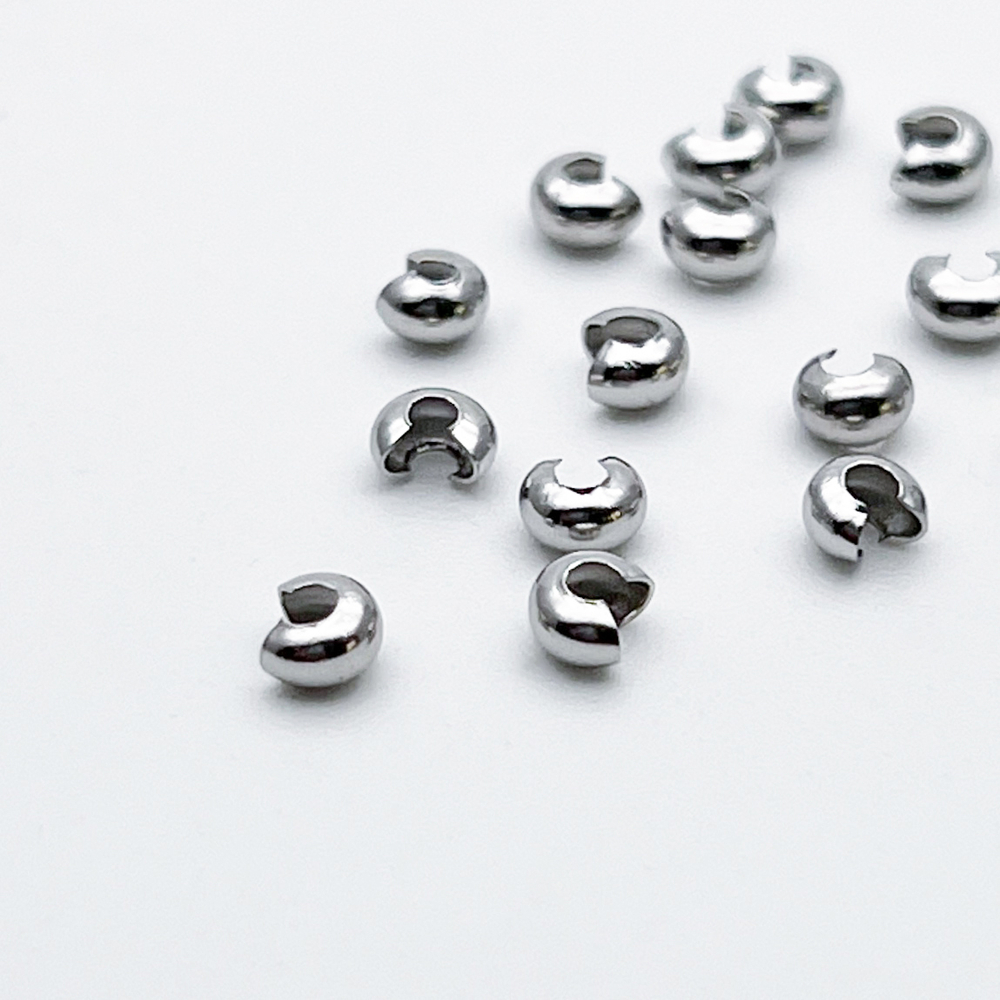 Шапочки для кримпов, сталь, размер 3 мм, цена за 10 шт