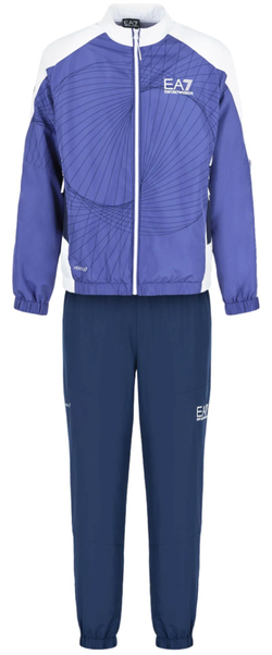 Мужской теннисный костюм EA7 Man Woven Tracksuit - небесный