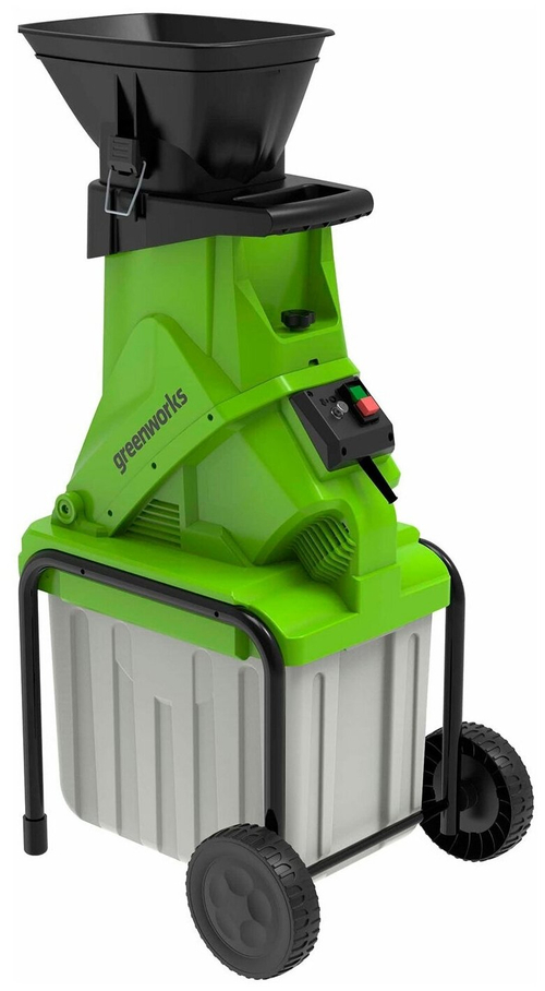 Измельчитель садовый электрический GREENWORKS GACSB, 220V, 2500W, с контейнером (2206707)