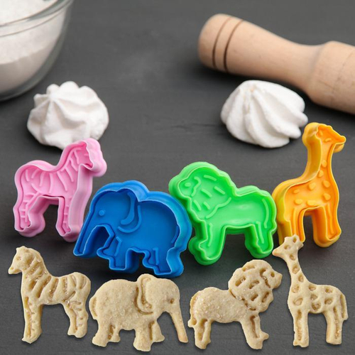 Набор плунжеров "Зоопарк" 4 шт