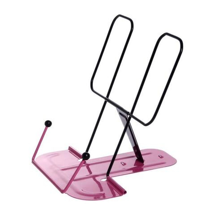 Подставка для книг, полностью металл, розовая
