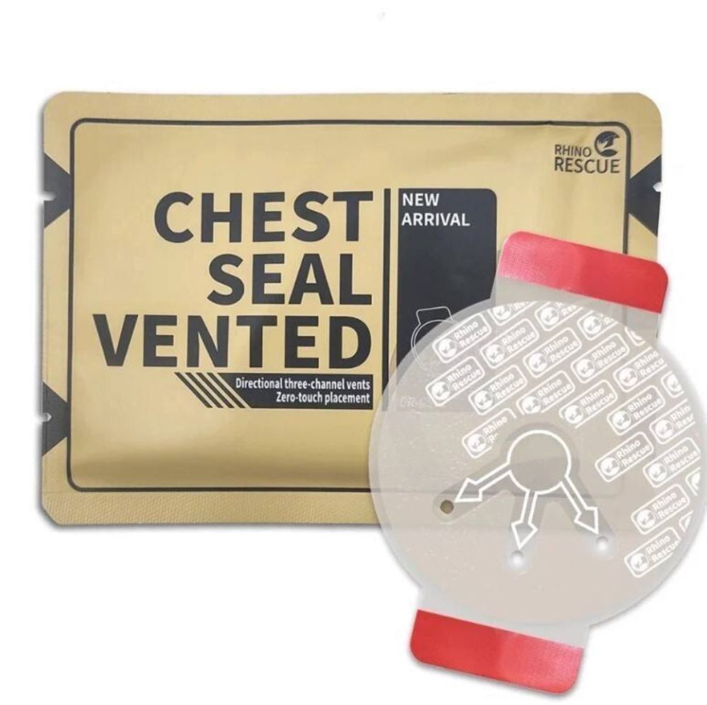 Окклюзионный пластырь RHINO RESCUE Chest Seal Vented CR-CS02
